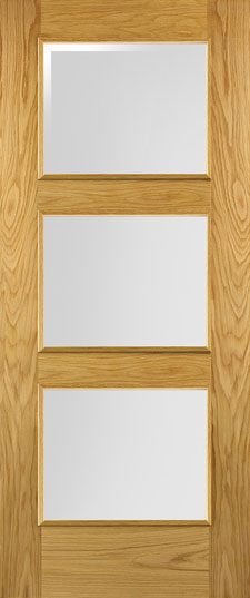 Madrid 3 Light Internal Oak Door (40mm pre-finished)